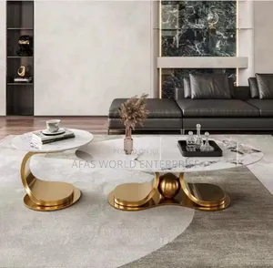 Marble Center Table With One Side Stool