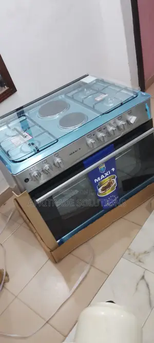 Maxi 60X90 Auto 4 Gas Burners + 2 Electric Plates Cooker