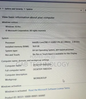 Laptop Lenovo ThinkPad Edge E550 16GB Intel Core I7 SSHD (Hybrid) 1T