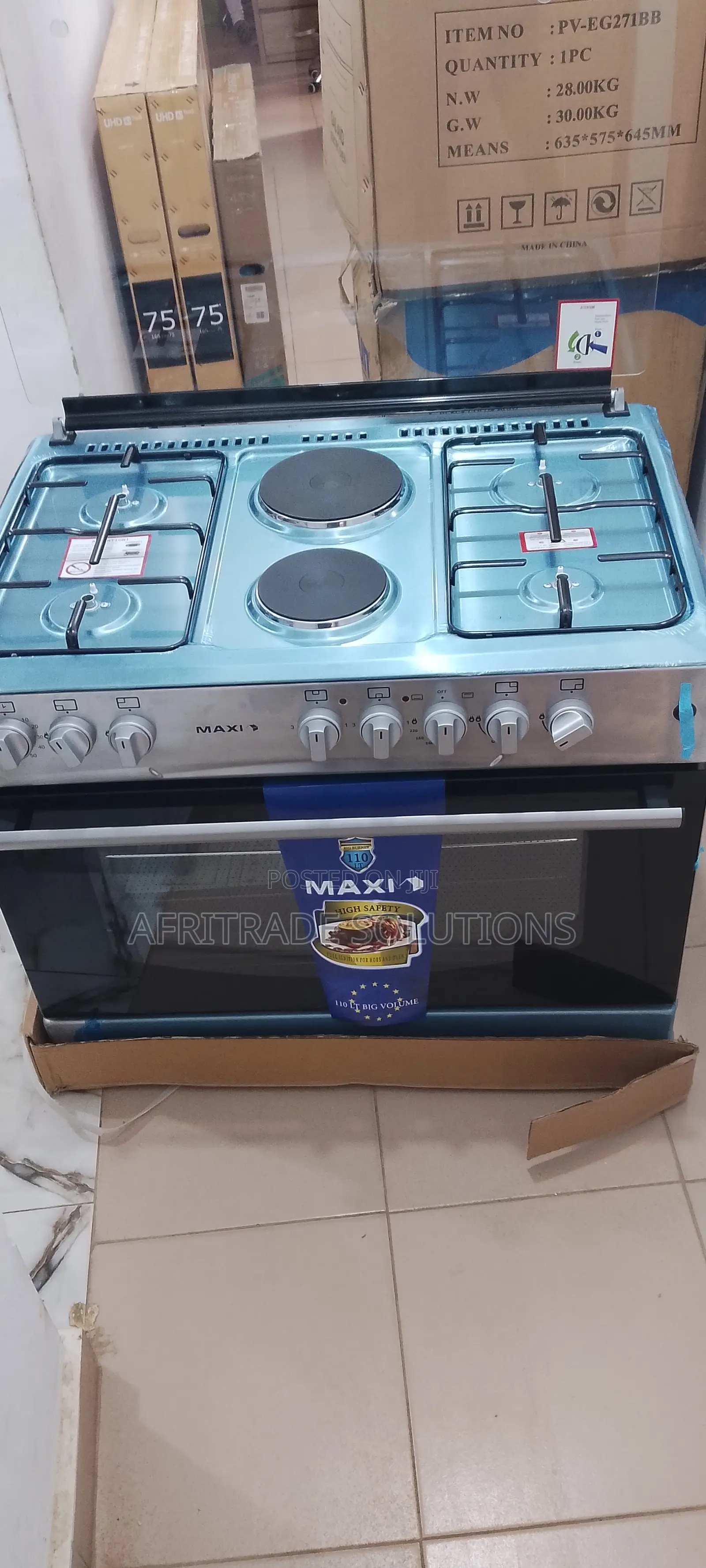 Maxi Standard Gas Cooker With Oven- 4+2_newin