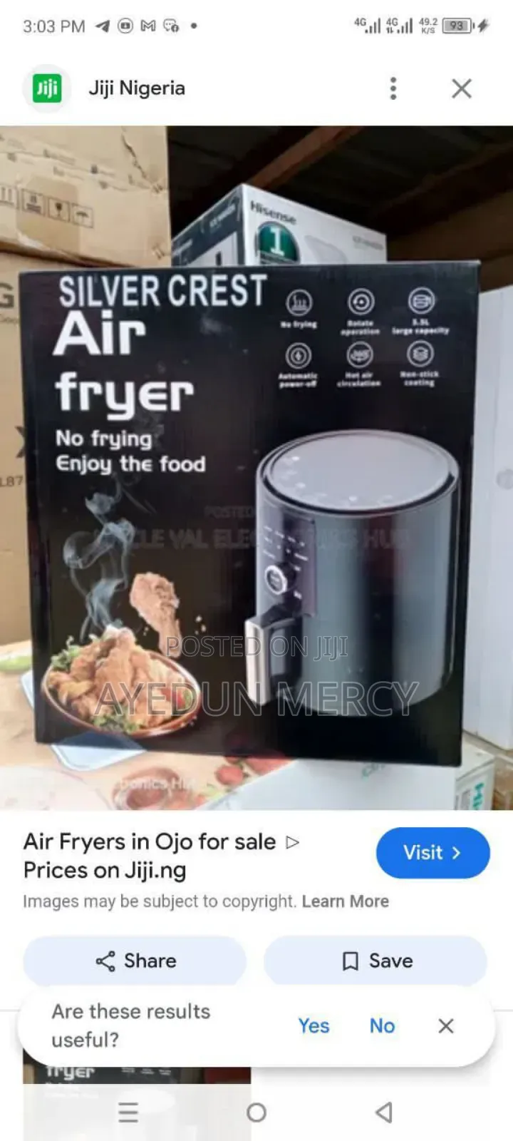 Silver Crest Air Fryer