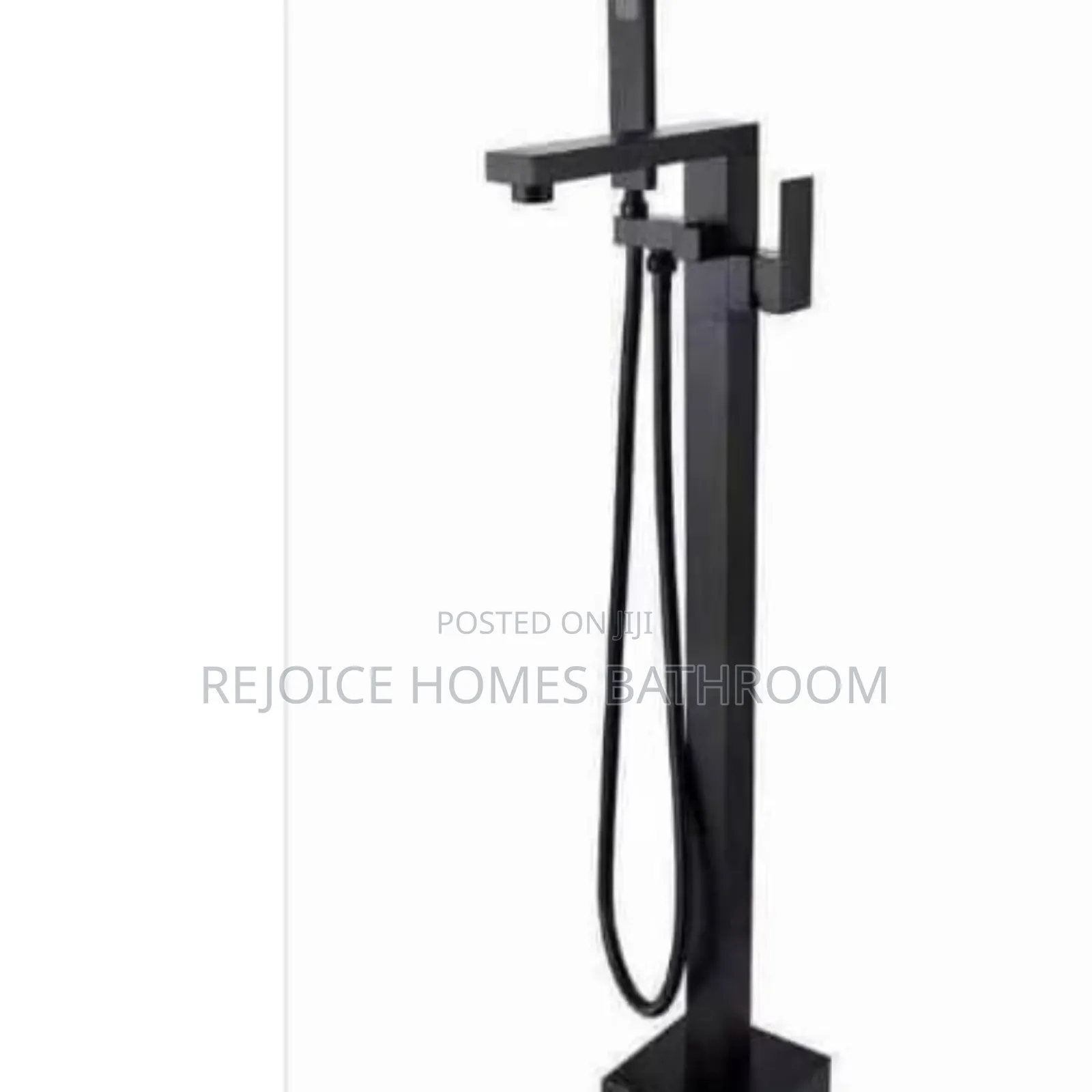 Black Square Freestand Bathtub Mixer