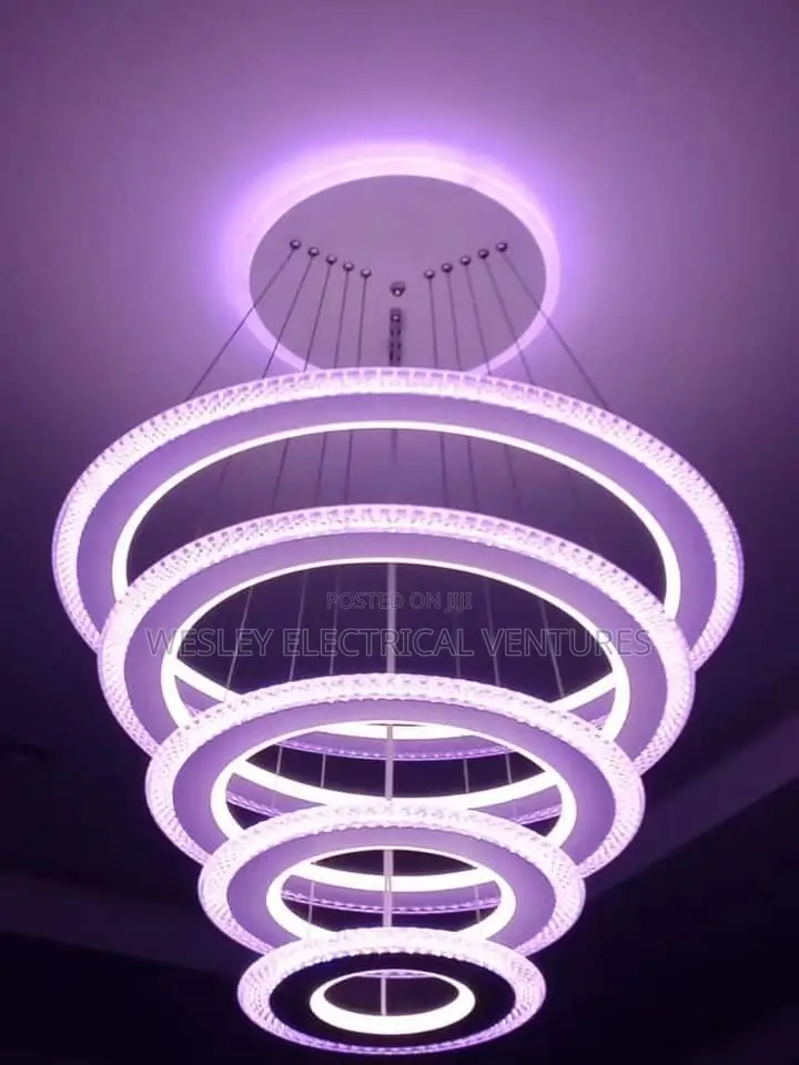 5 Steps Long Chandelier Light Palor