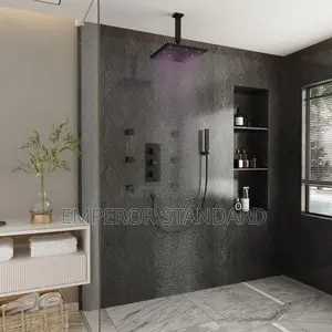 5way Shower Ceiling Set Head Handheld Spray 6 Body Jets