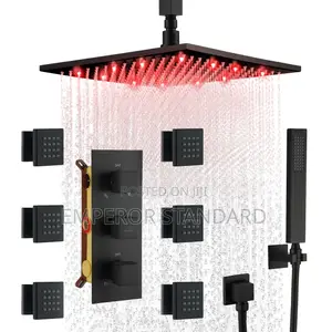 5 Way Shower Mixer Tap Conduit Ceiling Spray 6 Body Jets