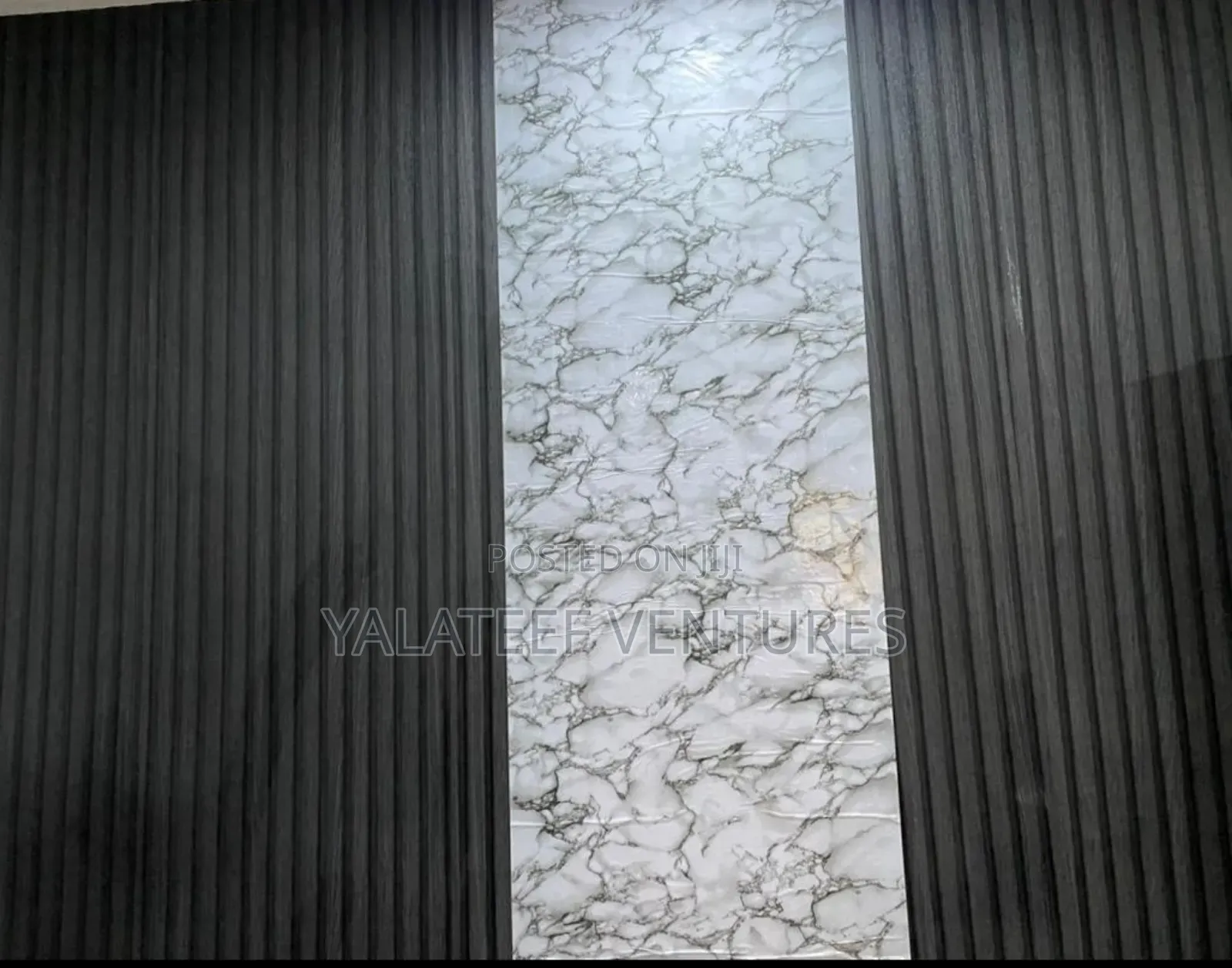 3D Fluted, Marble Type and Metallic Wallpaper