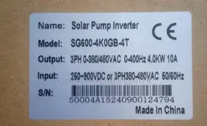 4kw 3phase Solar Pump Inverter