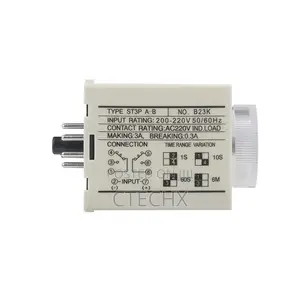 ST3P a-B AC220V 1 Second to 6 Minutes Timer Delay Relay