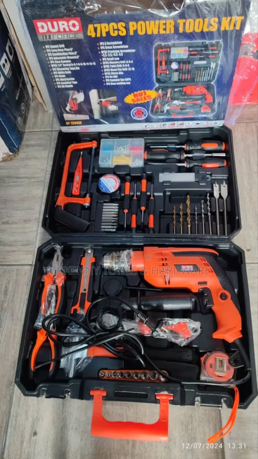 Tools Box Kit Set With Electric Drill Machine