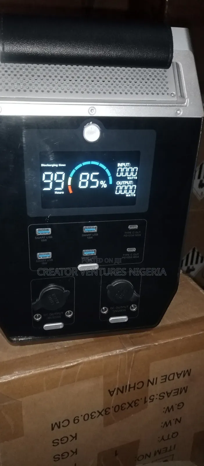 Solar Generator 2000W, Lithium Battery Wi-Fi/Bluetooth, USB