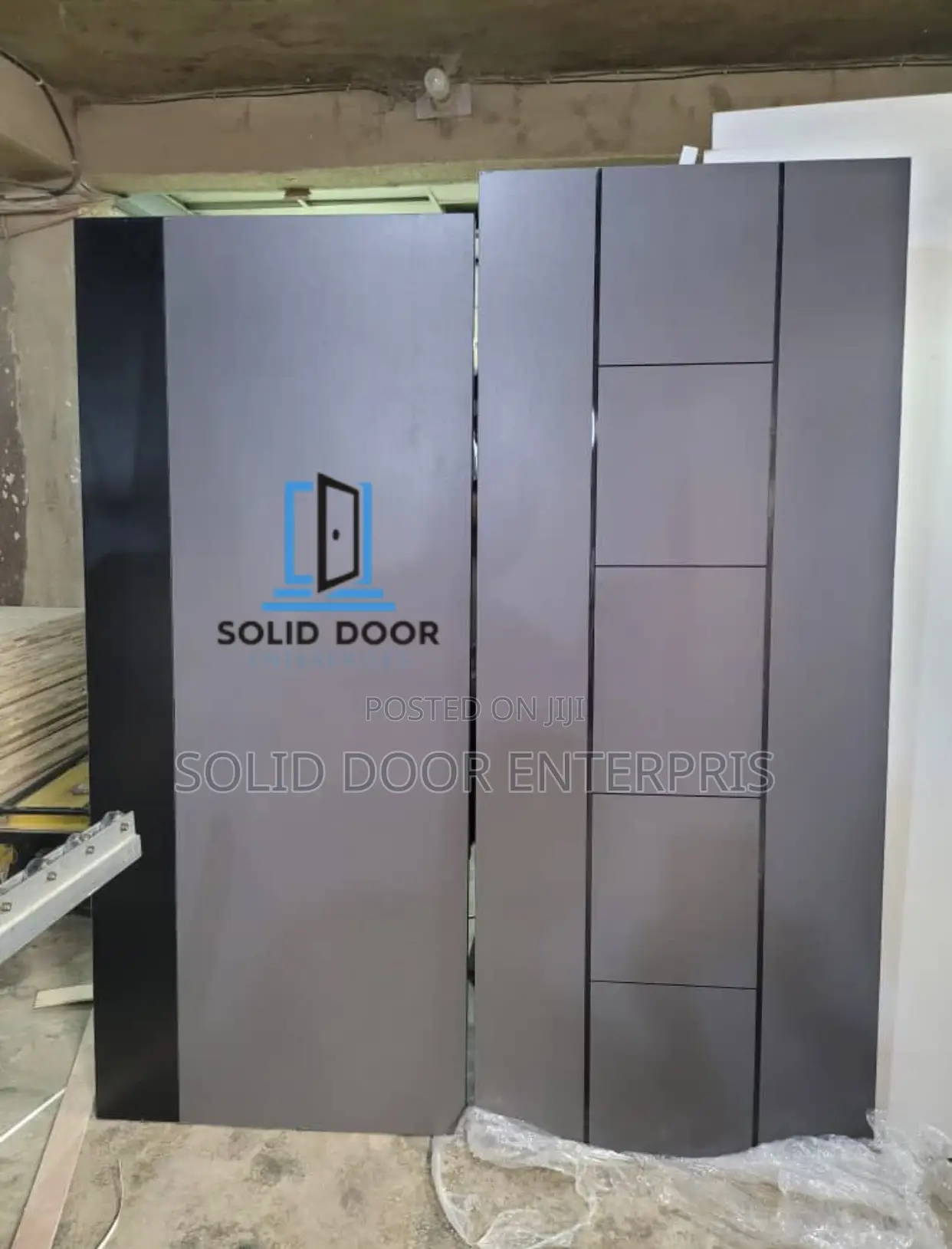 A Dark Grey HDF Door