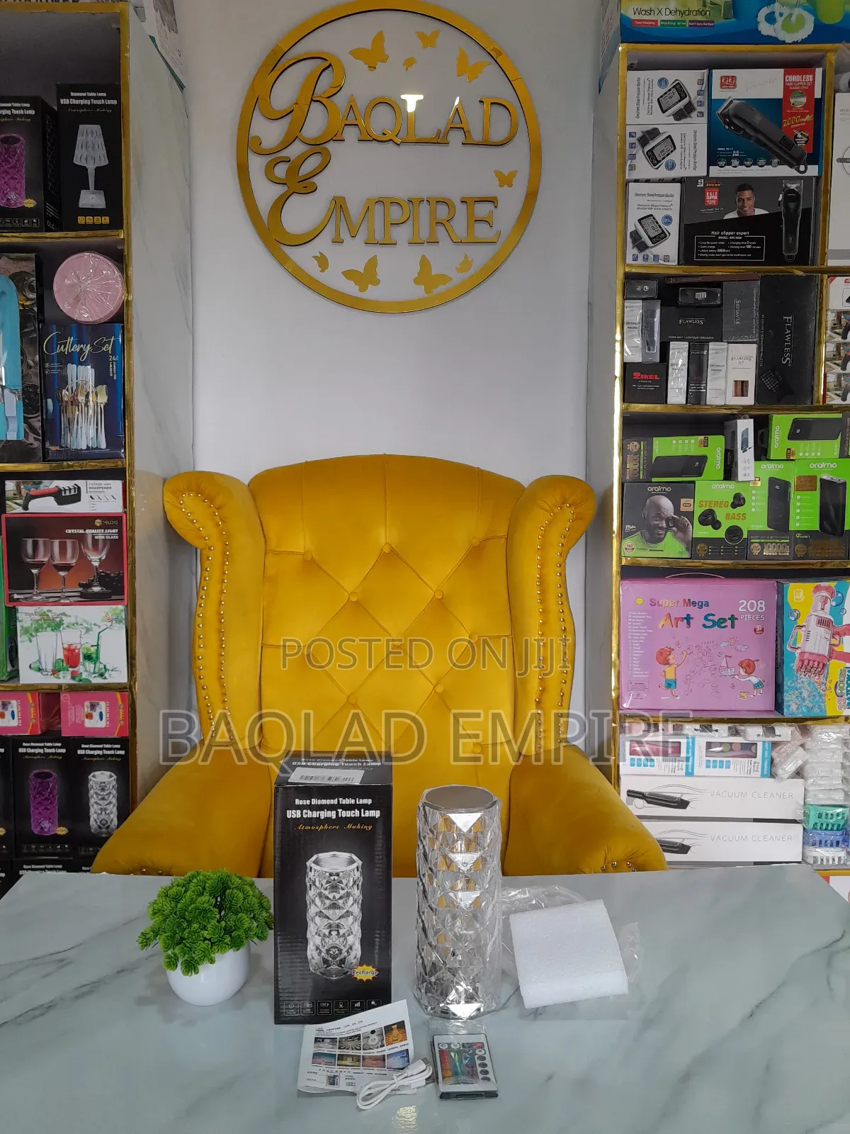Rechargeable Rose Diamond Table Touch Lamp