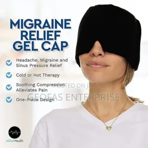 Migraine Relief Cap Ice Compress Cold Eye Mask (Black
