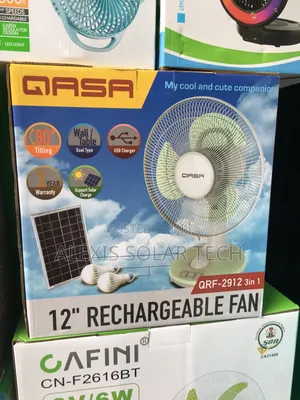 Photo - Rechargeable Solar Fan 12inches