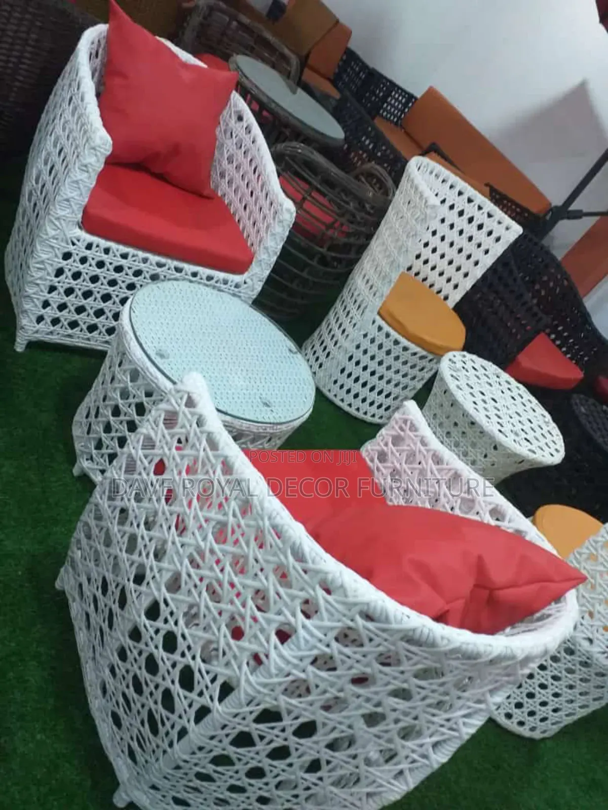 Quality White Rattan Set.