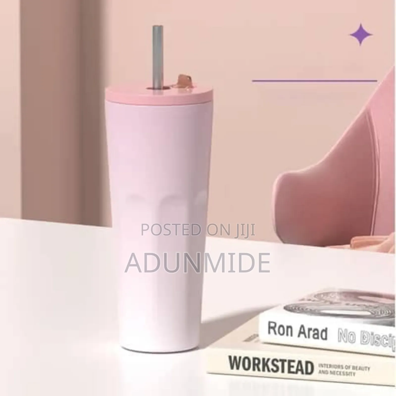 Vacuum Mug With Automatic Bouncing Straw