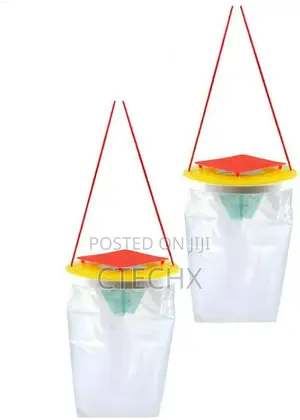 Reusable Hanging Fly Trap, Indoor or Outdoor Pack of 2