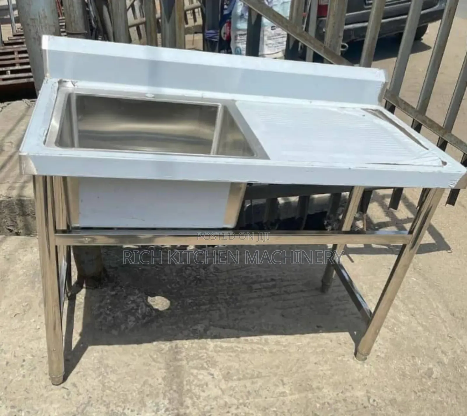 Stainless Single Sink With Side
