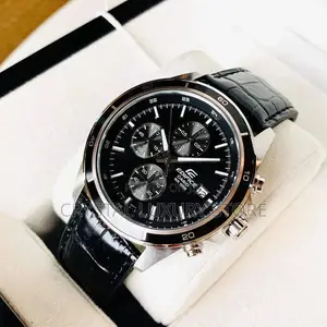 Photo - Casio Edifice Quality Luxury Men Genuine Leather Wristwatch