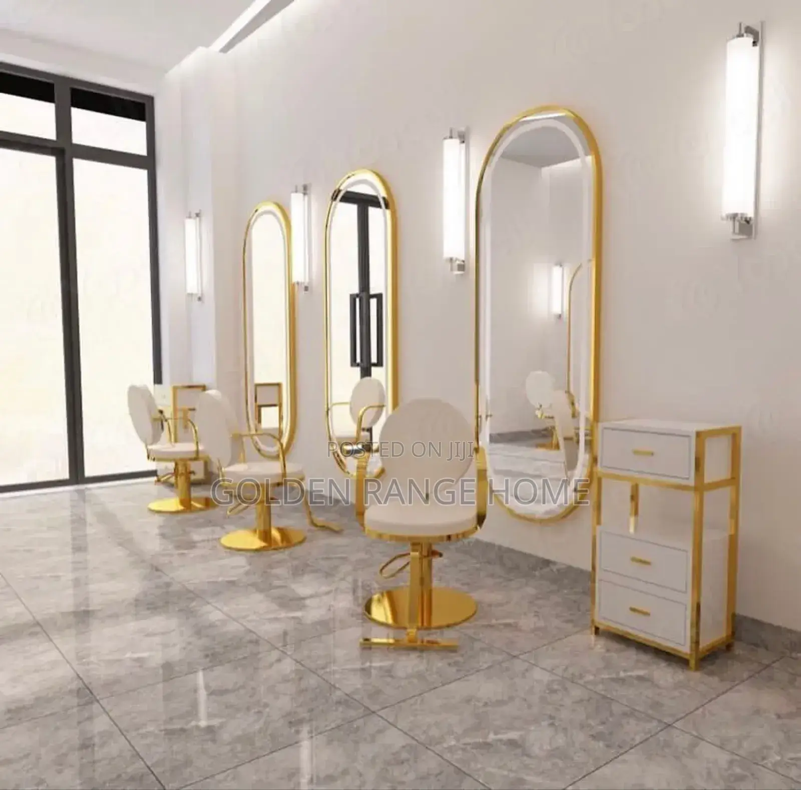 Gold Flame Saloon Mirror