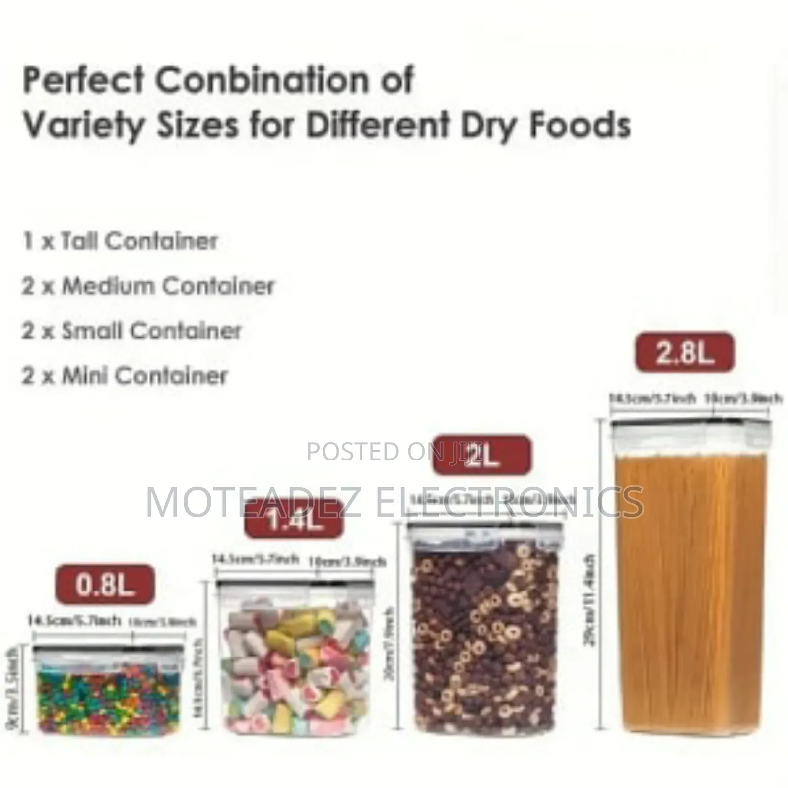 7pcs Airtight Plastic Food Storage Containers With Lids