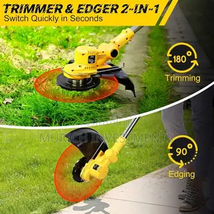 Cordless Grass Line Trimmer Edger With 2 Batteries And Ch