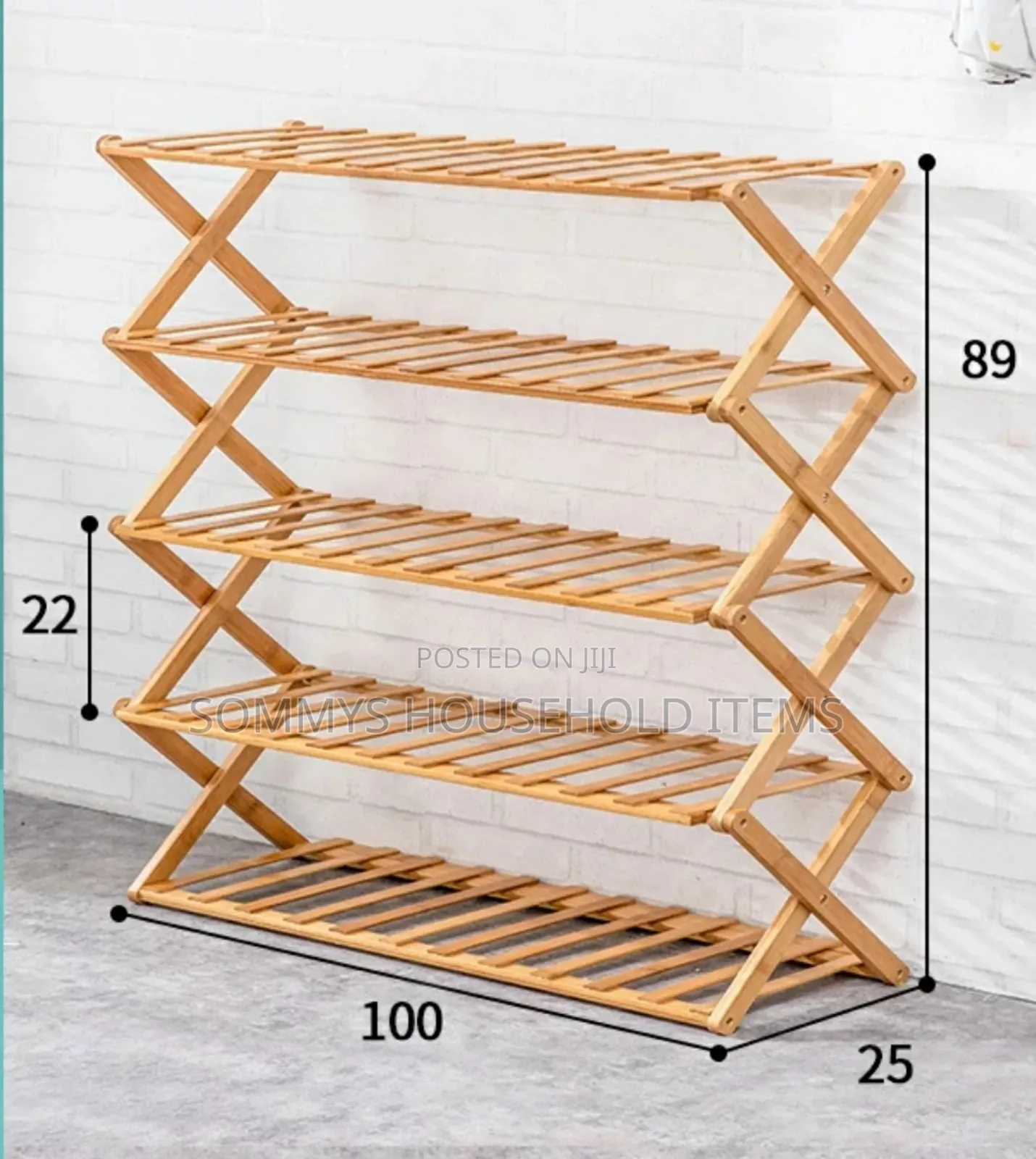 Foldable Bamboo Shoe Rack