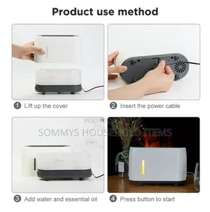 Aroma Diffuser With Flame Humidifier