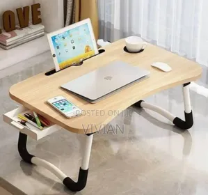 Foldable Bed Laptop Table With Drawer