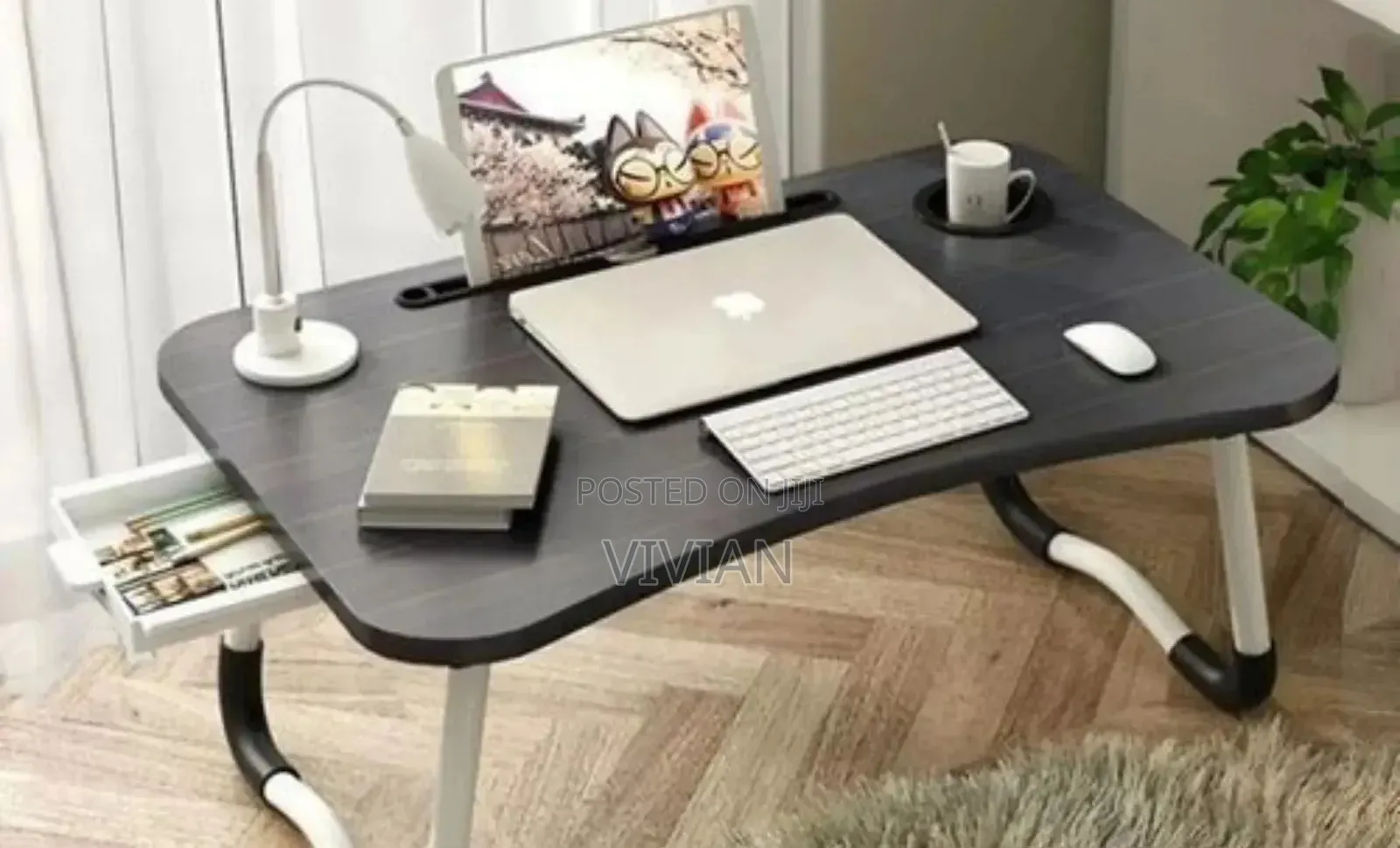 Foldable Bed Laptop Table With Drawer