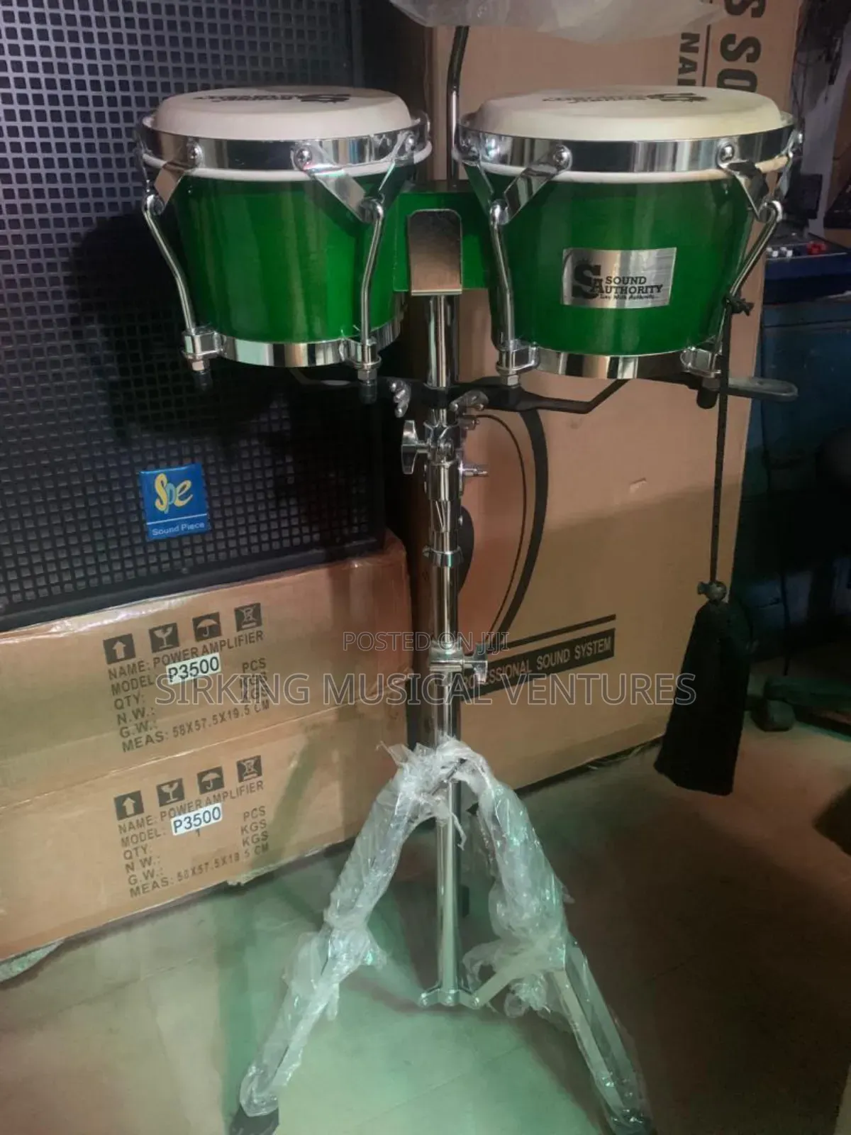 Bongo Drum Set With Stand