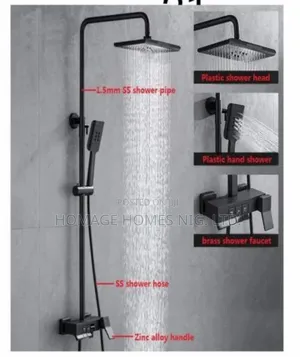 Black Luxury Shower Wit Piano Botton 01