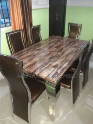 Marble Dinning Table With Six Chairs