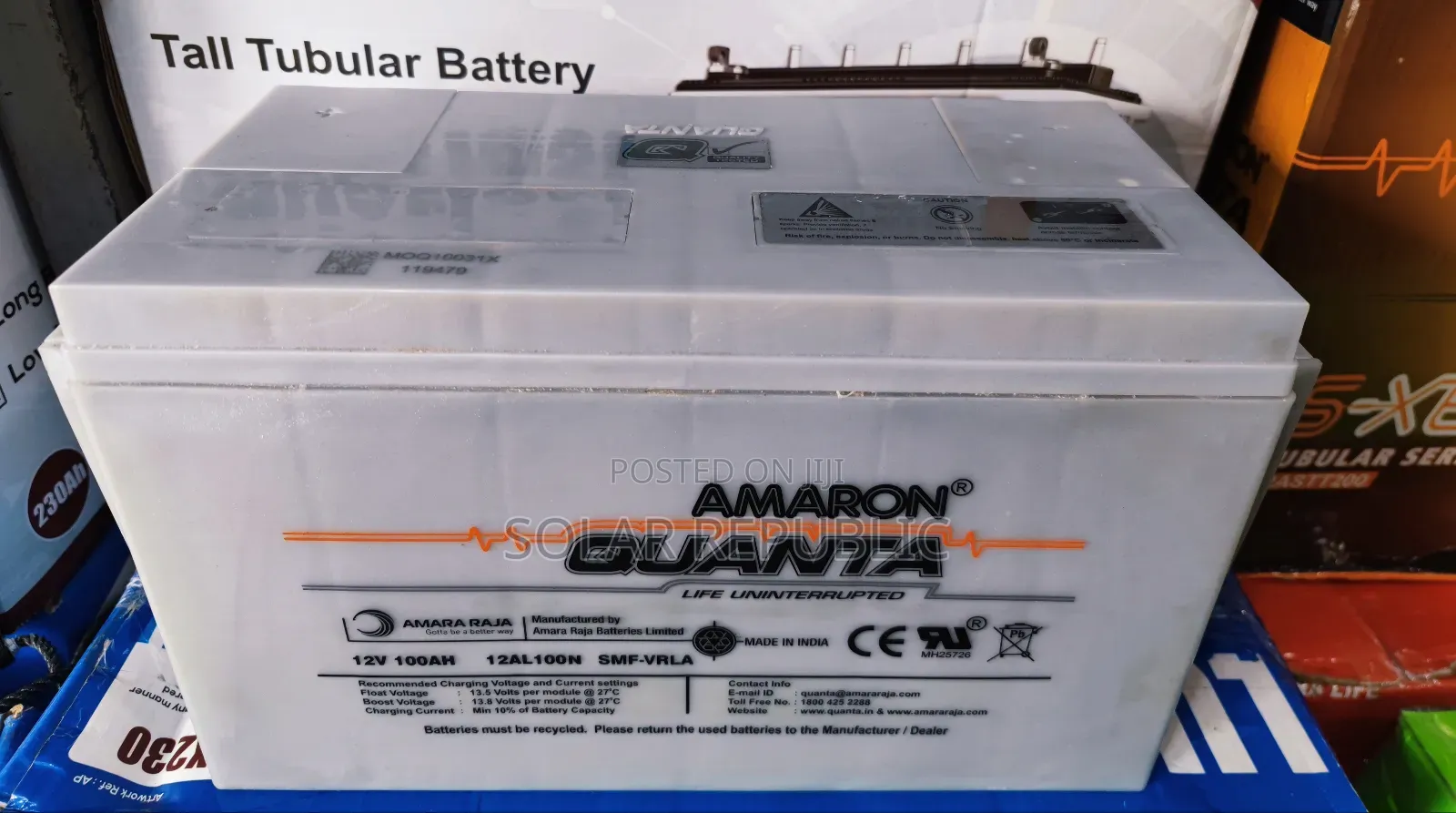 Quanta 100a SMF Battery