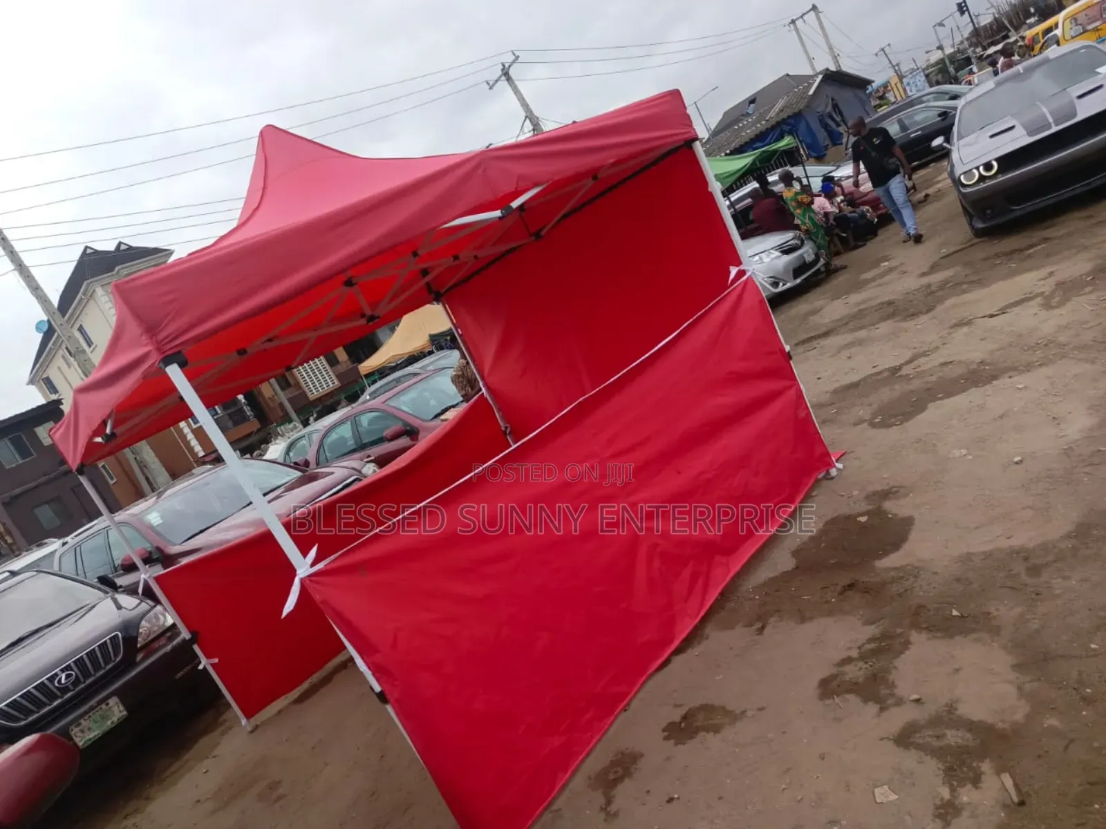 Foldable Gazebo Canopy 10x10ft With 3 Side Covers