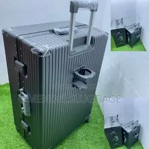 Grey Luggage With Smooth Spinner Wheels