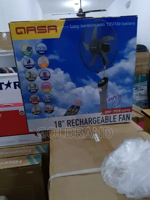 SUPER COOL QASA 18" Rechargeable Standing Fan QRF-7918CURVY