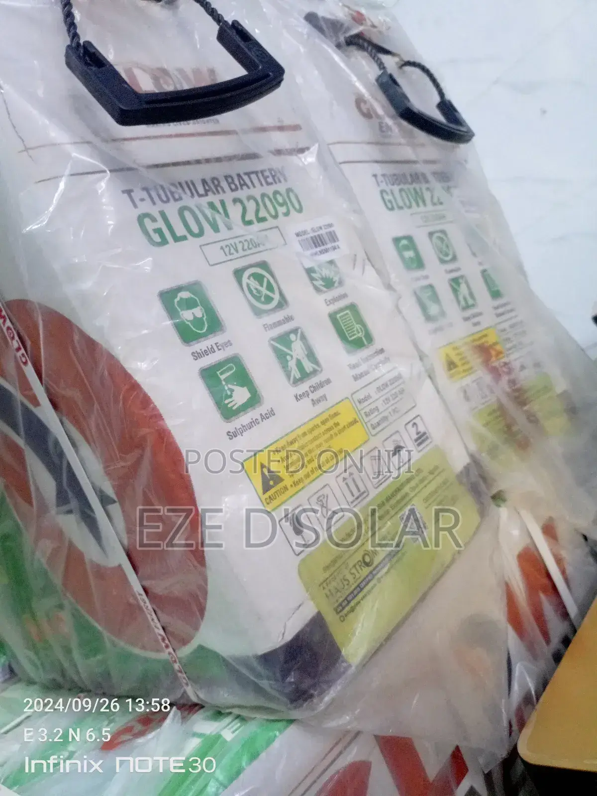 220ah /12v Glow Energy Solar Battery