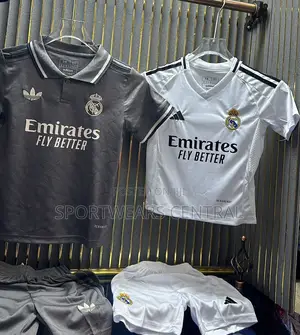 Latest 2024/2025 Madrid Home and Away Children Jersey