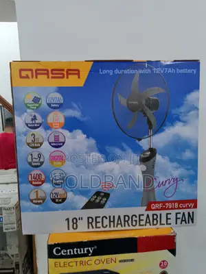 Functional 18" Qasa Rechargeable Standing Fan