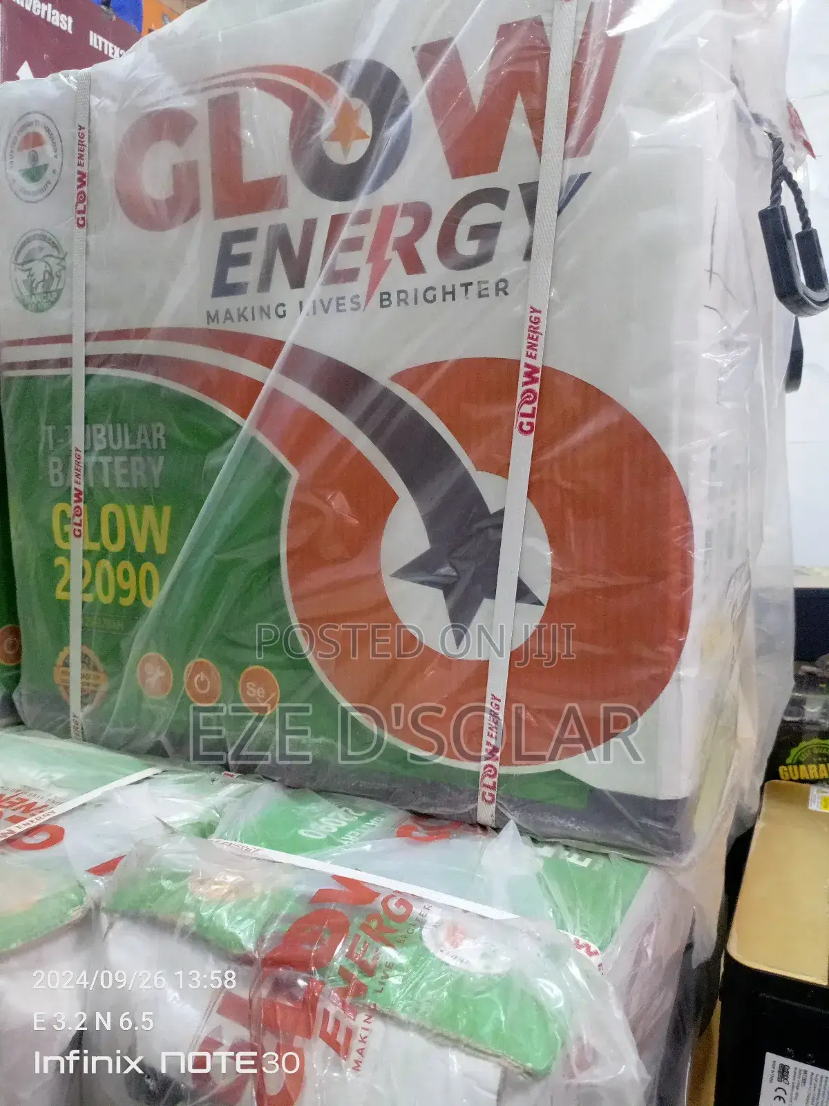 220ah /12v Glow Energy Solar Battery