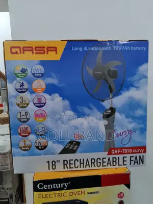 High Standard 18" Qasa Rechargeable Standing Fan