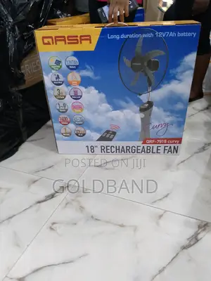 Hi-Tech 18" Qasa Rechargeable Standing Fan QRF-7918CURVY