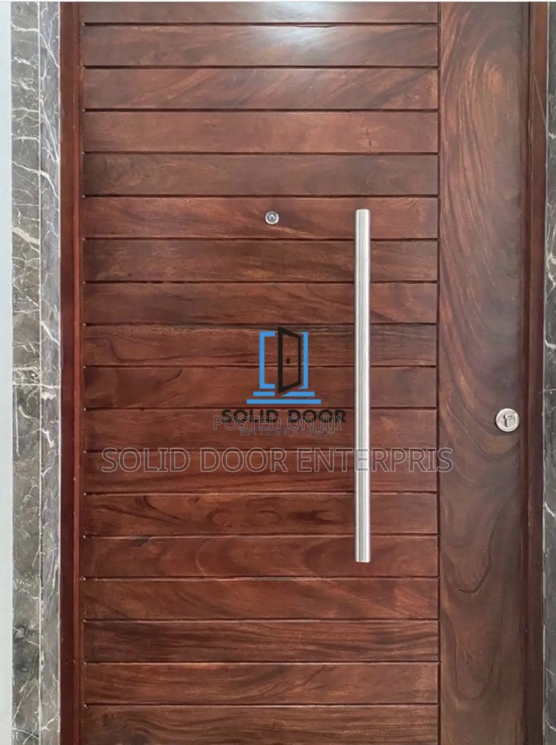 A Solid Wood Mahogany Security Door