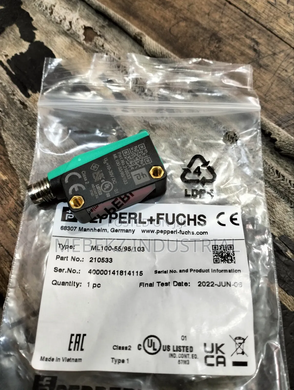 Pepperlfuchs Photoelectric Sensor Ml100-55/95/103