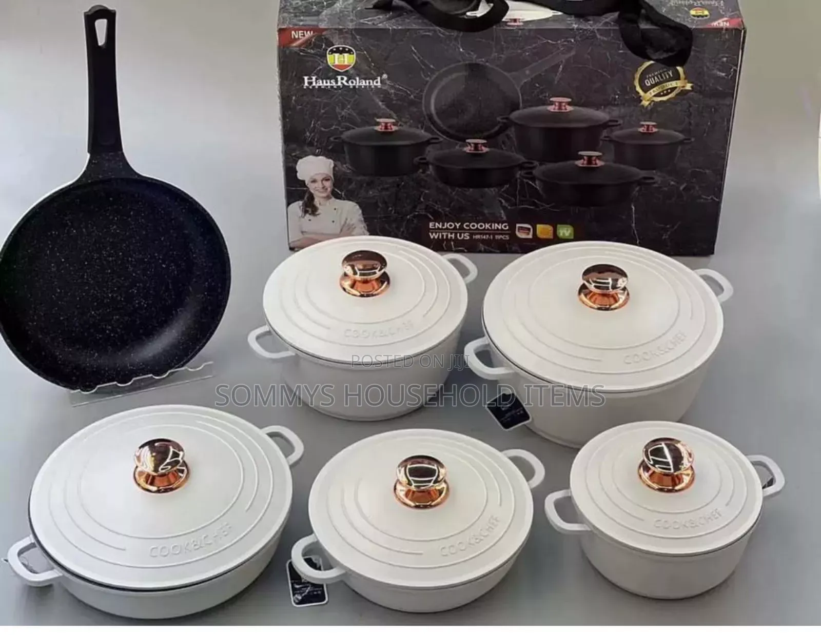 Premium 11pcs Die-cast Cookware Pot Set With Pan