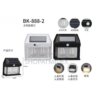 Solar Wall Double Bulb Lamp for Home/Garden/Balcony