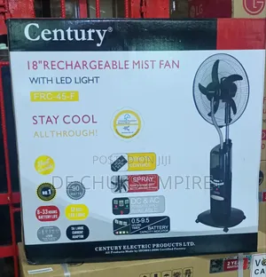 Brand New Century 18"Inches Rechargeable Water Mist Fan