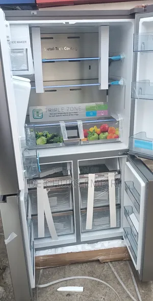 Hisense Inverter 4-Door Side by Side Fridge + Ice Cube Maker