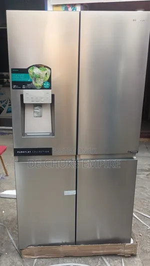 Hisense Inverter 4-Door Side by Side Fridge + Ice Cube Maker